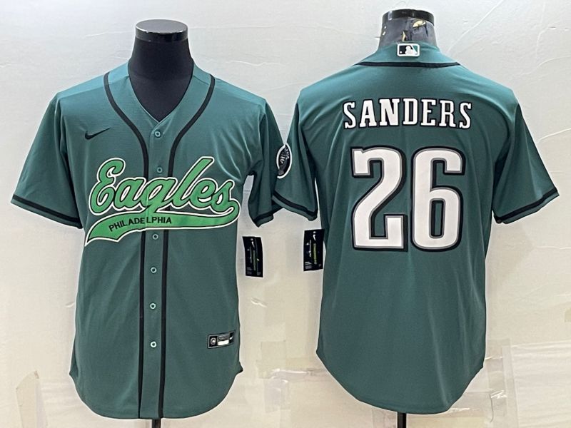 Men Philadelphia Eagles #26 Sanders Green 2022 Nike Co branded NFL Jerseys